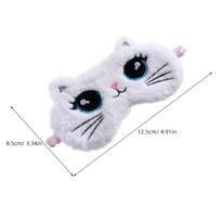 Cartoon Cat Sleep Eye Cover for Soft Lightweight Eye Mask with Adjustable Elastic Band Perfect for Travel Napping Resting balta