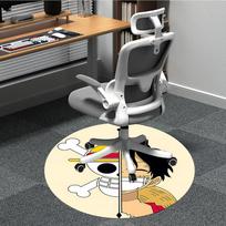1 vnt. Vieno gabalo Monkey D. Luffy Biuro Apvalus Kilimas, Po Biuro Kėdėmis Miegamojo Svetainės Namų Dekoras  a1022154 80cm by 80cm gray