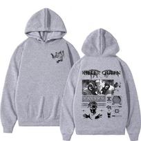 Jojo Bizarre Adventure Hoody Su Killer Queen Spaudiniu Vyrams Moterims Anime Manga Puloveris Megztinis Yoshikage Kira Unisex Laisvalaikio Gatvės Apranga Su Gobtuvu S gray