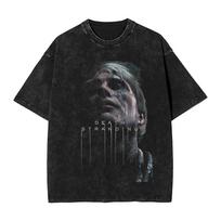 Death Stranding Ant kranto Vaizdo žaidimo Marškinėliai Senovinio Stiliaus Unisex Moterims Medvilniniai Marškinėliai Tee Drabužiai M gray