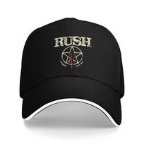 Rush Rock Band Sun Baseball Cap  Spring y2k Retro Trucker Hat For Men Adult Hiking Fishing Snapback Cap One Size black