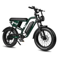 MAXTURN MX10 Elektrinis kalnų dviratis su 48V 13.5Ah baterija, Shimano 7 pavarų žalia