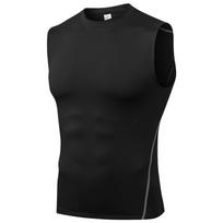 Vyriška greitai džiūstanti berankovė kompresinė bėgimo liemenė 2XL black