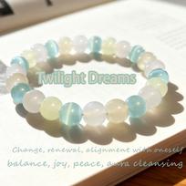 Xiyin TK Cat's Eye Bracelet: Multi-color Natural Stone Beads for Wealth & Relationships 8mm