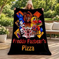 Five nights at freddy blanket Flannel Blanket Soft Cozy Plush Throw for Sofa Bed Lightweight Home Decoration Gifts for Christmas various holidays 150cmx180cm