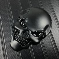 Motociklui Harley Yamaha Honda Suzuki Kawasaki Universalus 3D Metalinis Kaukolės Skeleto Automobilio Moto Lipdukai Emblema juoda