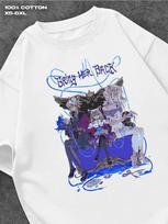 Knights of Guinevere Print T-shirt XS gray