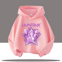Autumn 3D KPop Demon Hunters Printed Hoodies Fashionable Casual Sports Long Sleeved Children's Boy and Girl Kids Unisex Hooded Sweatshirts 140 pink