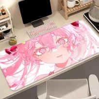Anime HHatsune MMiku Pink Sakura Kawaii Large Extended Mouse Pad Non Slip Desk Mat Keyboard Rug For Pc Gamer Laptop 800x300x3mm gray