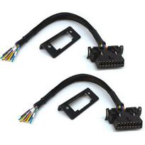 JUTA OBD2 J1962 Female To Open Pigtail Cable Bracket 16PIN OBDII Port Replacement Cable - [1Ft/30Cm] 2 PCS black