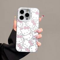 Rožinis Hello Kitty dėklas Samsung Galaxy S25 S24 S23 S22 S21 S20 Plus Ultra FE A55 A35 A54 A53 A15 A52 A52S Telefonams Mielas Matinis IMD Dangtelis Samsung S25 Plus