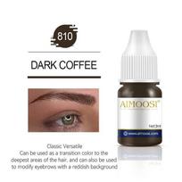 Tattoo Ink Nano Pigment Milkly Colors Semi Permanent Makiažo rinkiniams Atspalvis Antakiai Akių pieštukas Lūpoms Grožis 3ml Microblading Pigments 810 Dark Coffee