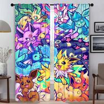 Pocket Monsters Halloween Decoration Blackout Curtain for Room 2 Panel Partition Elegant Room Curtains Shades Tulle for Bedroom W50xH70cmx2pcs-CL blue