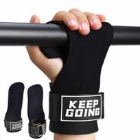 Leather Weight Lifting Gloves Wrist Straps for Weightlifting, Lifting Straps Cobra Grips Deadlift Straps Weight Lifting Straps, Gym Straps Gym Gloves juoda