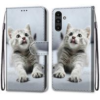 Prabangus dažytos odos dėklas-piniginė knygos stiliaus apsauginis viršelis Samsung Galaxy A36 A26 A16 A55 A35 A24 A25 A15 A05S A05 A51 A52 A53 A42 A12 A22 A23 Samsung Galaxy A22 5G