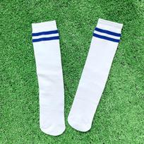 Vaikiškos dryžuotos iki blauzdos vidurio futbolo kojinės berniukams ir mergaitėms - idealios šokiams ir palaikymo šokiams 42cm