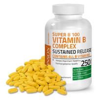Bronson Vitamin B Complex 250 Tablets B1 B2 B3 B6 B9 B12 1 pcs