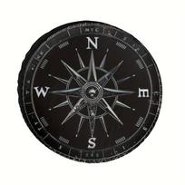 Universal Spare Tire Cover with Compass Design Suitable for Wheels of  Campers Off-road Vehicles Universal Compatibility Guide 14inch