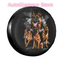 German Shepherd Dog Spare Wheel Tire Cover Case Bag Pouch for Jeep Honda Animal GSD Vehicle Accessories 14  15  16  17 14inch
