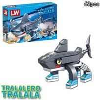 Anime Italian Brainrot Tralalero Tralala Figure Block Toy Tung Tung Tung Sahur Shark BricksToy Gift Blind Box