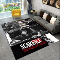 Filmo „Scarface“ Tony 3D spausdinimo didelis kilimas, kilimas svetainei, miegamajam, sofai, prie durų dekoras, neslystanti kilimėlis vaikų žaidimams 40x60cm(15x23in)