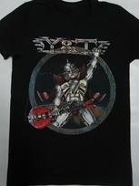 Retas Y&T - In Rock We Trust trumpomis rankovėmis juodas marškinėlis Unisex marškinėlis L black