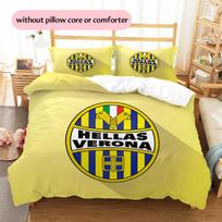 Hellas Verona FC  Raštuotas patalynės antklodžių komplektas  Namų dekoracija  Dovana (1 * antklodės užvalkalas + 2 * pagalvės užvalkalai be šerdies) 135x200cm