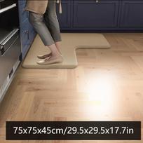 Solid Color Kitchen Corner Carpet Absorbent Floor Mat Simple L-Shaped Non-Slip Floor Mat Bathroom Door Mat Bathroom Foot Mat Quality gray