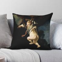 Rembrandt Abduction Of Ganymede Square Pillowcase Polyester Linen Velvet Creative Decorative Pillow Case Bed Cushion Cover 18 30X30CM