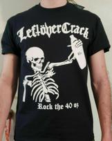 Leftover Crack Rock the 40oz Skull Thrash hardcore  Punk rock band T shirt Tee Unisex T-Shirt M white