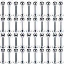 100 VNT./Daug Titano Plieno Labret Lūpų Pradūrimo Papuošalai Auskarai Moterims Vyrams Pradūrimui Tragus Snug Daith Auskaras 1.2x8x3mm juoda