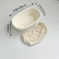 Pintas krepšys duonai, Ovalas + medžiaginis užvalkalas 25*15*8cm