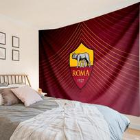 Romos futbolo klubo emblemos gobelenas, Unikalaus dizaino gobelenas, Sienų dekoras miegamajam, svetainei, žaidimų kambariui, Širdžiai mielos gerbėjų šventinės dovanos 130cmx150cm