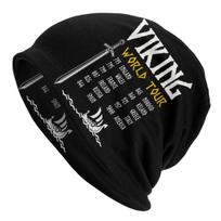 Vikingų Valhalla Fenrir Šiaurės Vilkas Odino Kepuraitės Kepurės Hip Hop Žieminė Šilta Megzta Kepurė Suaugusiems Unisex Kepurės Beanies Cap black