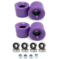 Sklandžiam važiavimui 60x45mm 78A Riedlentės Longboardo Ratukų Rinkinys su ABEC9 Guoliais violetinė