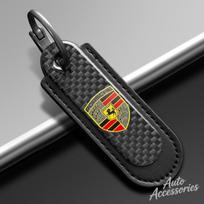 MOXX7 Automobilio Logotipo Raktų Pakabukas Porsche Cayenne Panamera Macan 911 Taycan Boxster Cayman 918 Pajun Anglies Pluošto Raktų Pakabuko Aksesuaras gray