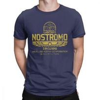 Vintage Aliens Nostromo aukso logotipo marškinėliai unisex apvaliu kaklu 100 procentų medvilnės marškinėliai Weyland Yutani CORP Nauji L beige