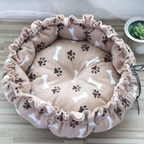 Fluffy Pet Dog Cat Bed Warm Adjustable Mat Comfortable for Small Medium Dogs gray