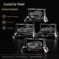 3D lazeriu graviruotas kristalinis automobilio modelis - Pritaikomas dekoratyvinis elementas ir verslo dovana custom made