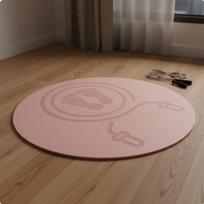 Apvalus šokinėjimo virvės kilimėlis Garso izoliacija Apvalus neslystantis smūgius sugeriantis treniruočių kilimėlis patalpoms, Pink 60x60x1cm black