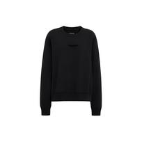 Coach SS24 Solid Color Letter Round Neck Pullover Loose Long Sleeve Sweatshirt Women sweatshirt Black CR036-BLK S black