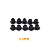 10pcs Silicone Rubber Snap-on Hole Plug 2.5-14mm Blanking End Caps Seal Stopper black