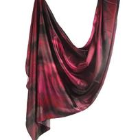 Etninė marmuro vandens ženklas dirbtinio šilko bandanos skara 85x180 cm brown