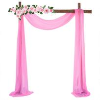 1vnt / 2vnt 70*550cm elastinga šifono lanko draperija, skirta vestuvių dekoravimui scenos fono audinio marlė 1pcs rožinė