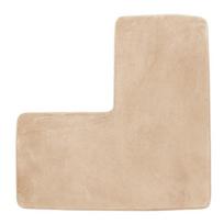 Soft Coral Fleece L-shaped Floor Mat Non Slip Corner Soft Bathroom L-shaped Rug Colorful Washable Living Room Bedroom Carpet