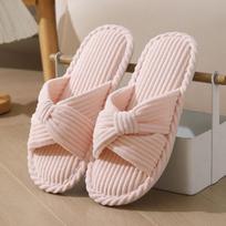 Unisex Cross-Stitch Corduroy Slippers - Warm Indoor Cotton for Fall/Winter 38-39 (fits size 37-38) white