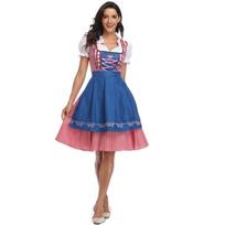 Vokietijos Bavarijos Dirndl suknelė Oktoberfest Costume Beer Maid Fancy Dress XL blue