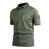Ice Rock Tactical Quick Dry Men's Fitness Polo gray