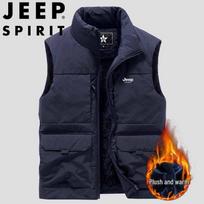 JEEP SPIRIT Men's Fleece-Lined Padded Vest 3XL tamsiai mėlyna spalva