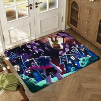 D-DeltarunE-e game Floor Mat Soft Thickened Absorbent Non-Slip Bedroom Living Room Door Mat Home Decor Flannel Rugs 80x120cm